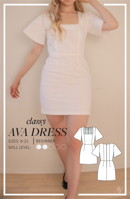 Classy Ava Dress - Digital Sewing Pattern